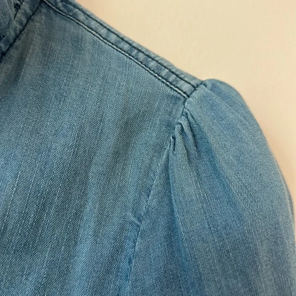 Ruffled Denim Shirt by Jolie Jolie - Picture 6 of 6